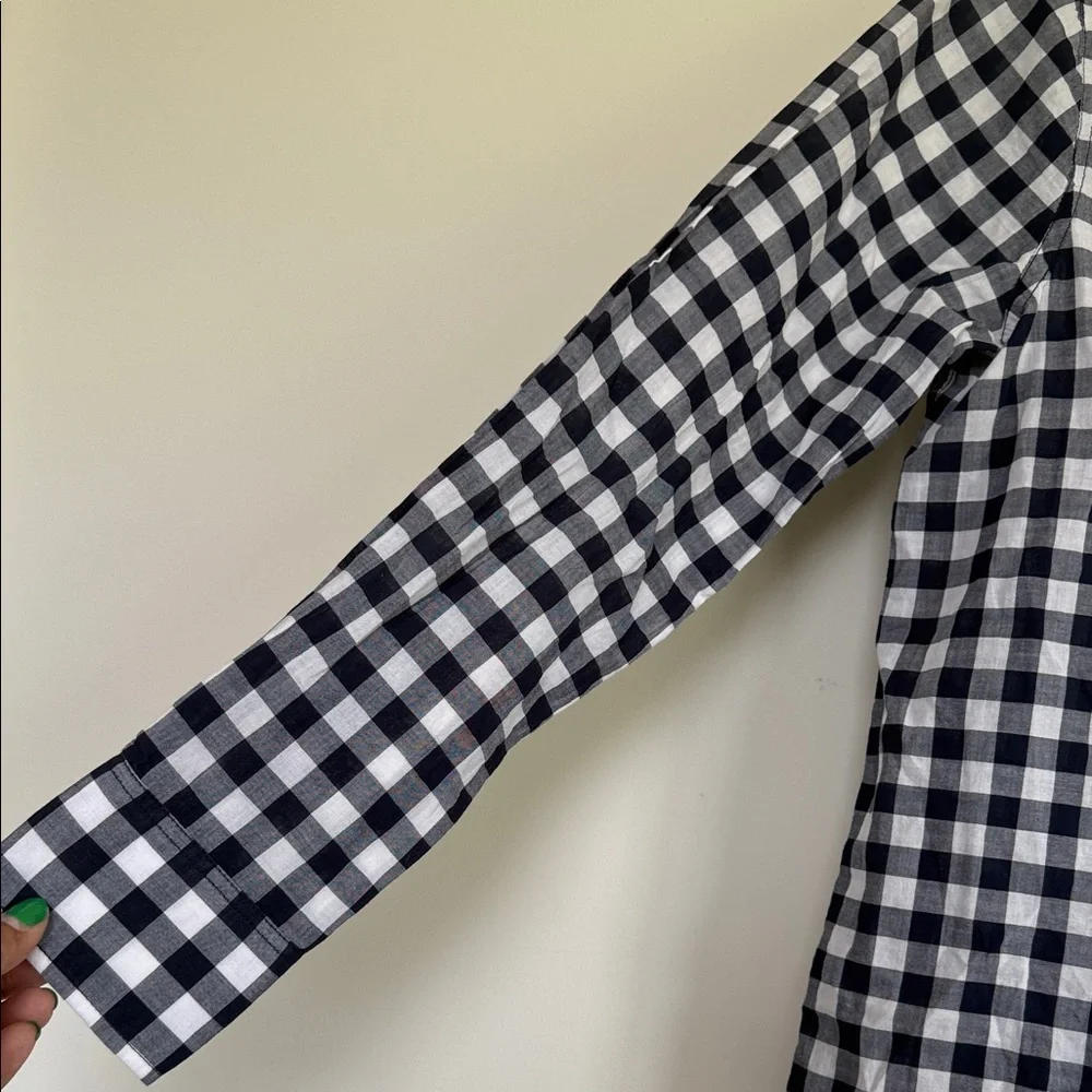 J. Crew Navy and White Plaid Men's Shirt